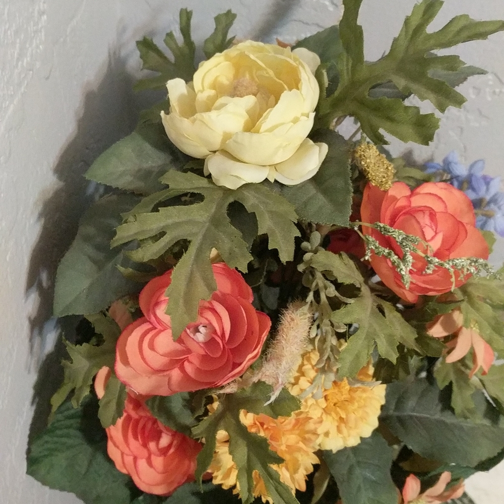 Spring Flower Bouquet with Yellow Ribbon